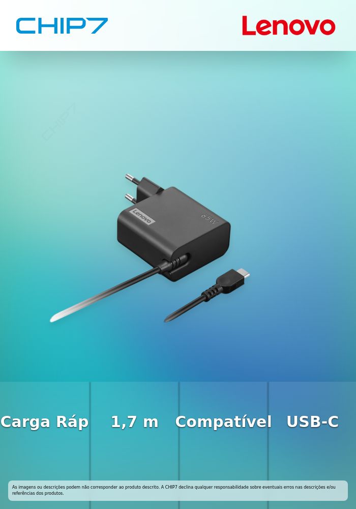 Carregador Lenovo 65W USB-C EU Pin