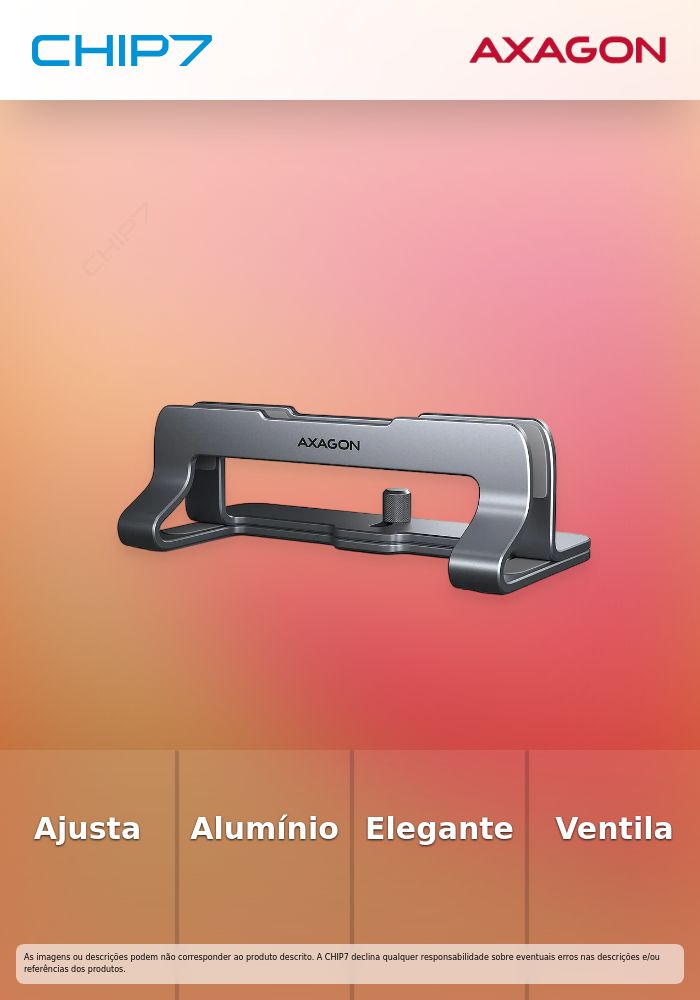 Suporte Vertical AXAGON STND-VG  para Portáteis Regulável Aluminio
