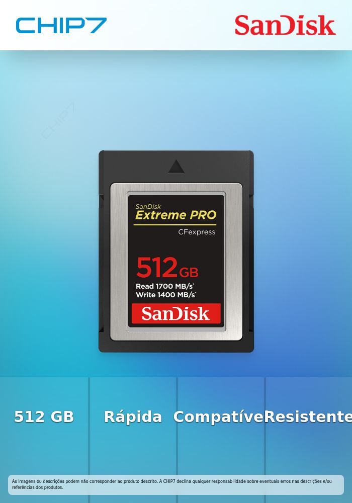 SanDisk Extreme Pro - Cartão de memória flash - 512 GB - CFexpress