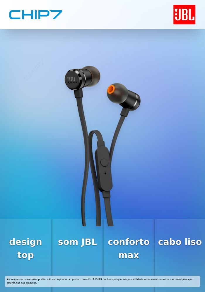 JBL Earphones T290E Black