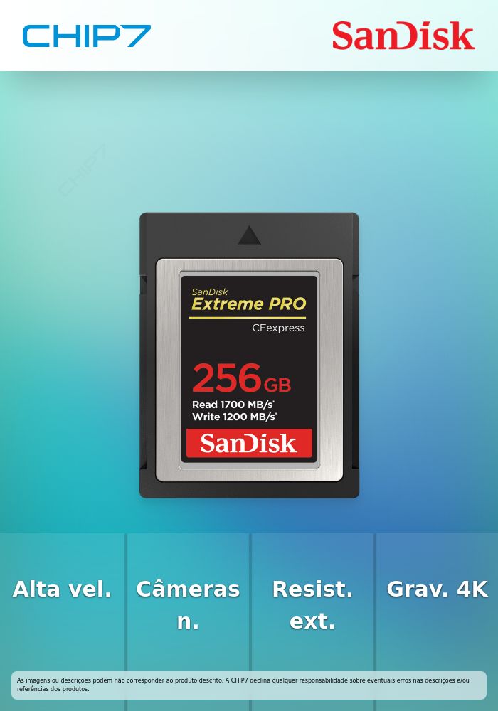 SanDisk Extreme Pro - Cartão de memória flash - 256 GB - CFexpress