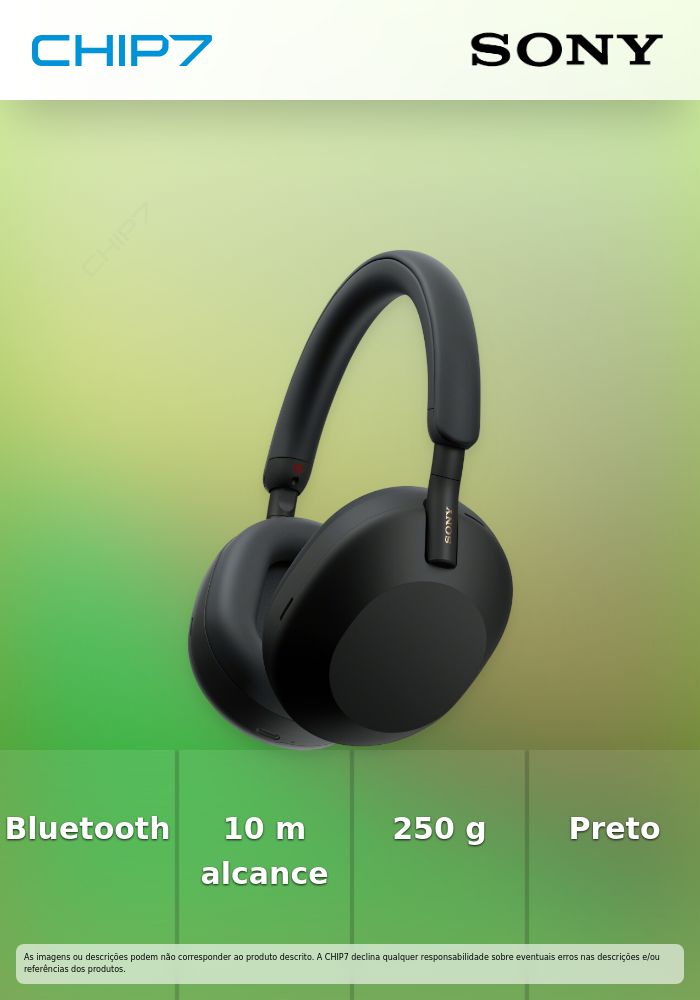 Auscultadores Sony WH-1000XM5 Bluetooth ANC NFC Pretos