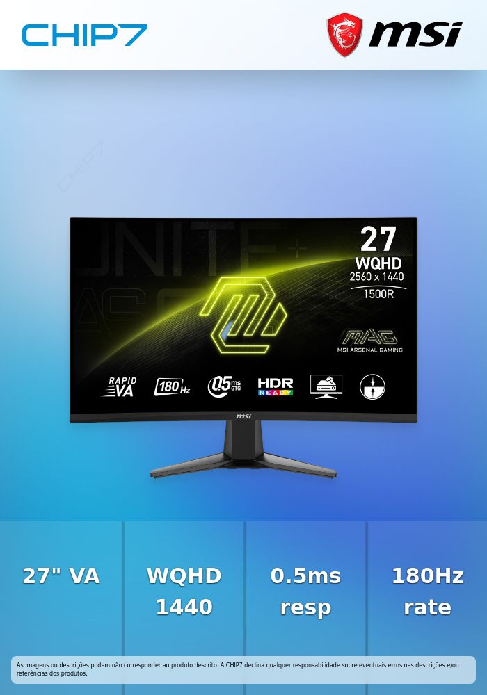 Monitor Curvo MSI 27
