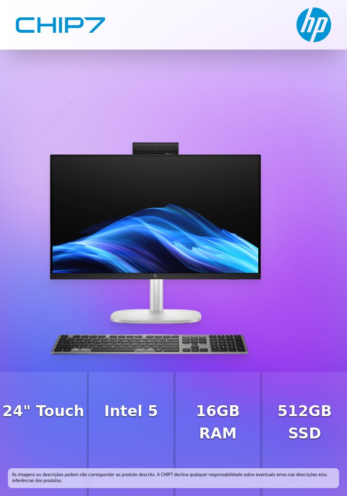 HP EliteStudio 8 AiO G1i 24inch Touch Intel Core Ultra 5 235 16GB 512GB SSD W11P 3YR