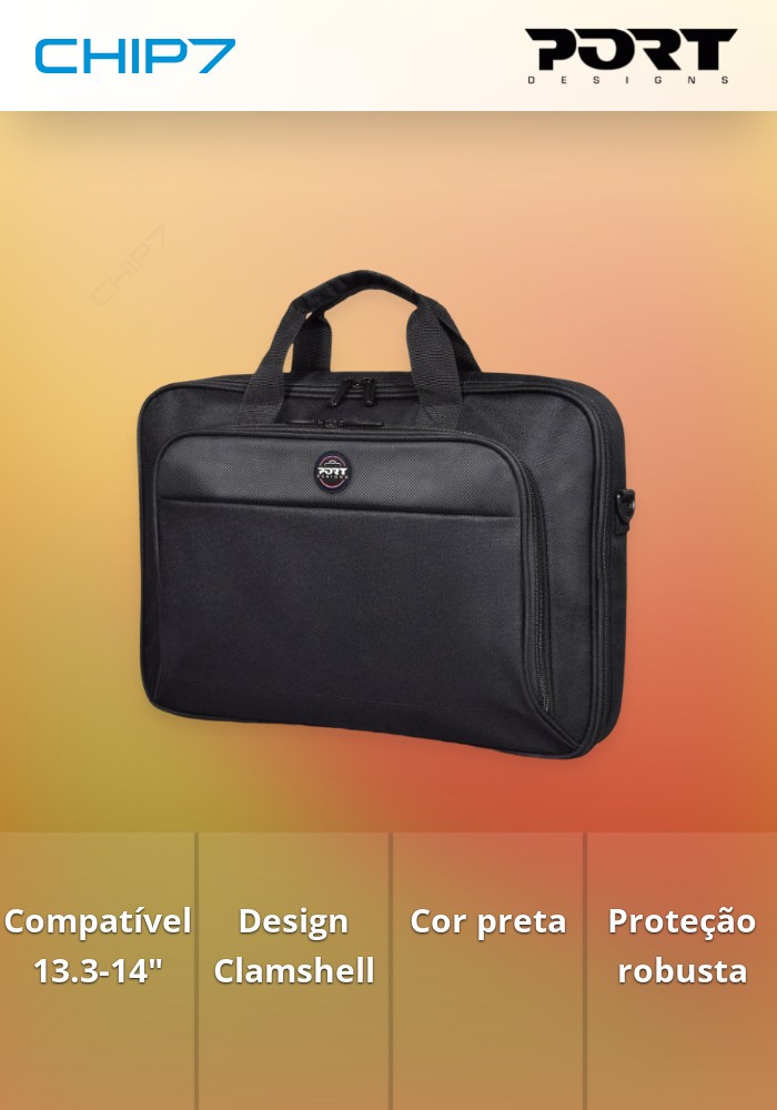 PORT MALA P/ PORTATIL HANOI II CLAMSHELL BLACK 13.3