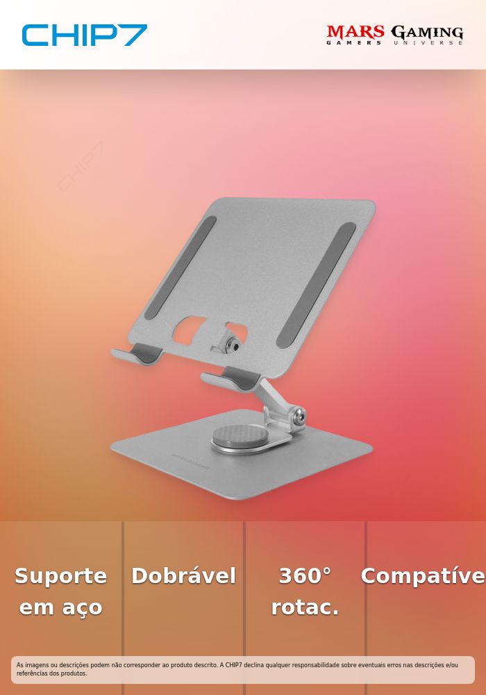 Suporte para Tablet Mars Gaming Silver Rotação de 360º