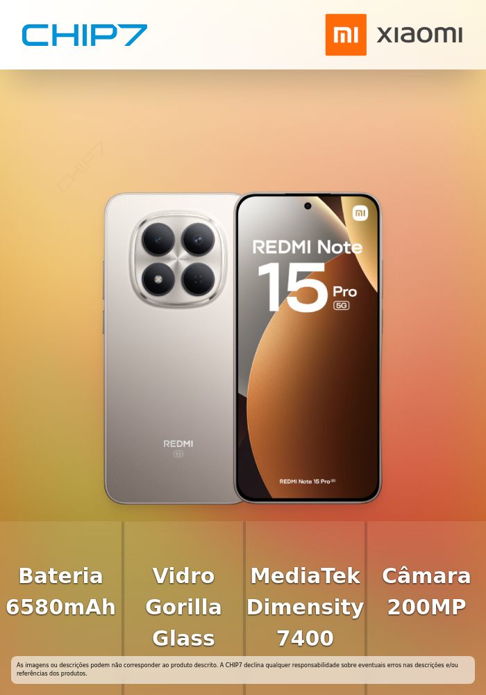 Smartphone Xiaomi Redmi Note 15 Pro 5G 12GB/512GB Dual Sim Titânio