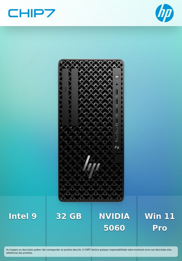 HP Z1 TOWER G1i 500W U9-285 32GB 1TB NVIDIA RTX 5060 16GB W11 P64 3Y