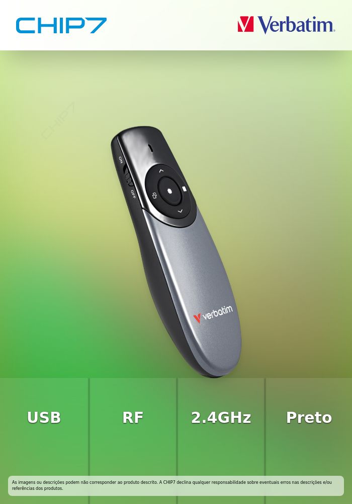 VERBATIM APRESENTADOR LASER WIRELESS C/BATERIA C/BOLSA
