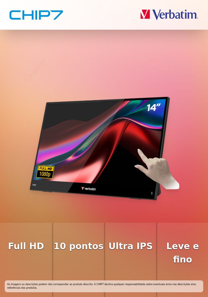 VERBATIM MONITOR PORTATIL TOUCH 14