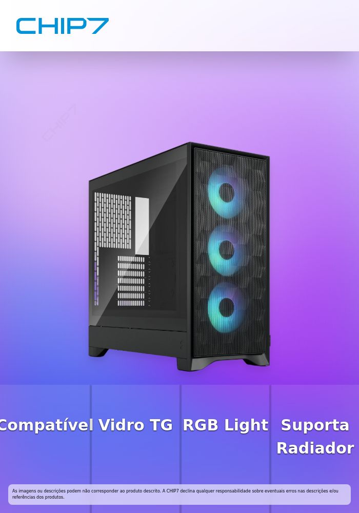 Caixa ATX Fractal Design Pop 2 Air Black TG RGB