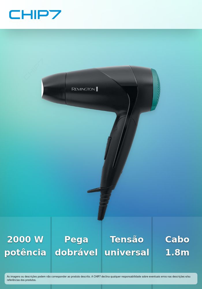 Secador de Cabelo Remington D1500 Travel 2000W