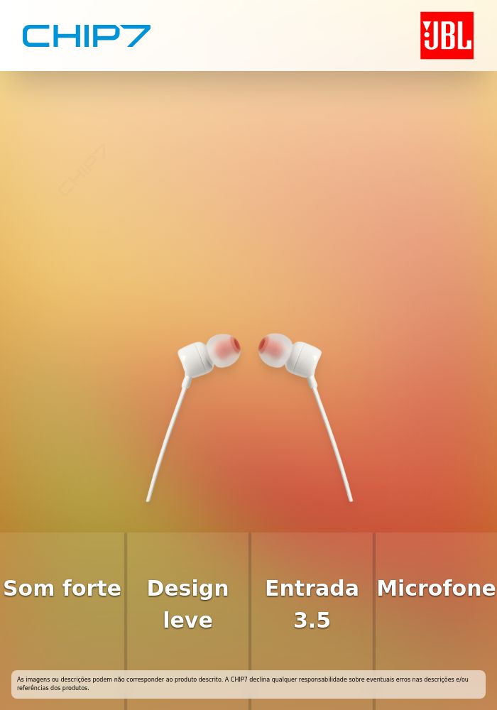 JBL EARPHONES TUNE T110 3.5