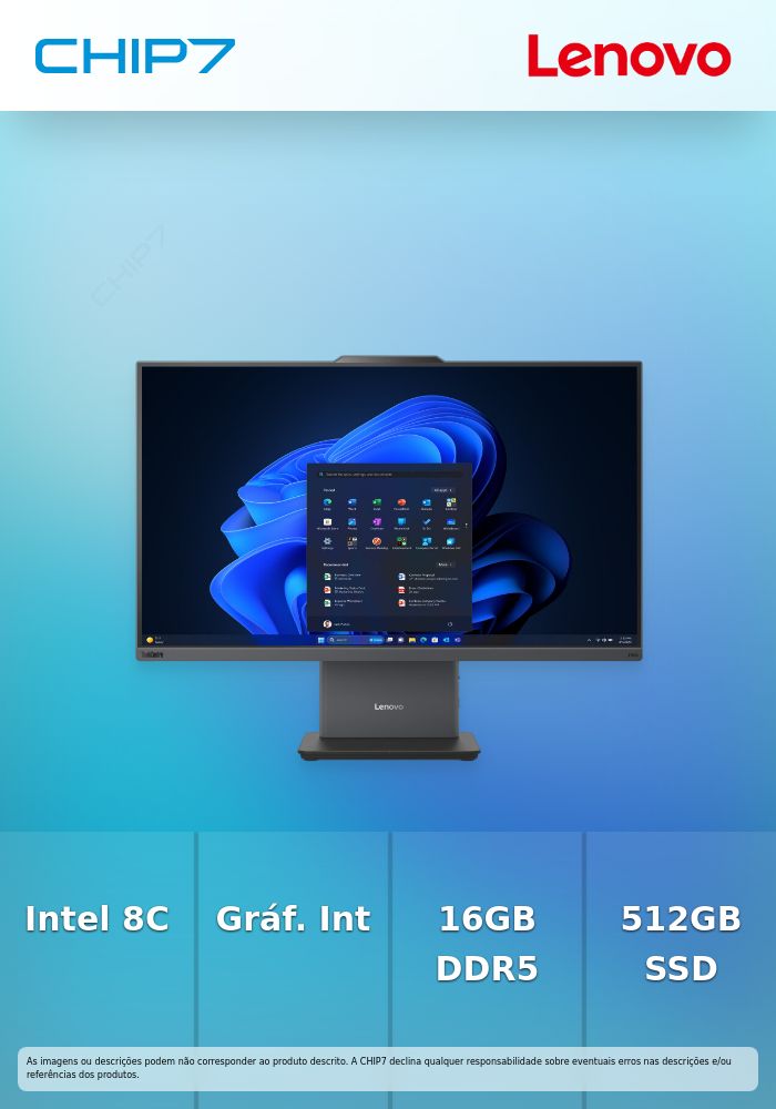 Computador Lenovo AIO - Intel Core 5 210H / 16GB DDR5 / 512GB SSD / 27