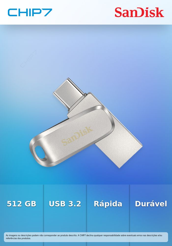 SanDisk Ultra Dual Drive Luxe - Drive flash USB - 512 GB - USB 3.2 Gen 1 / USB-C
