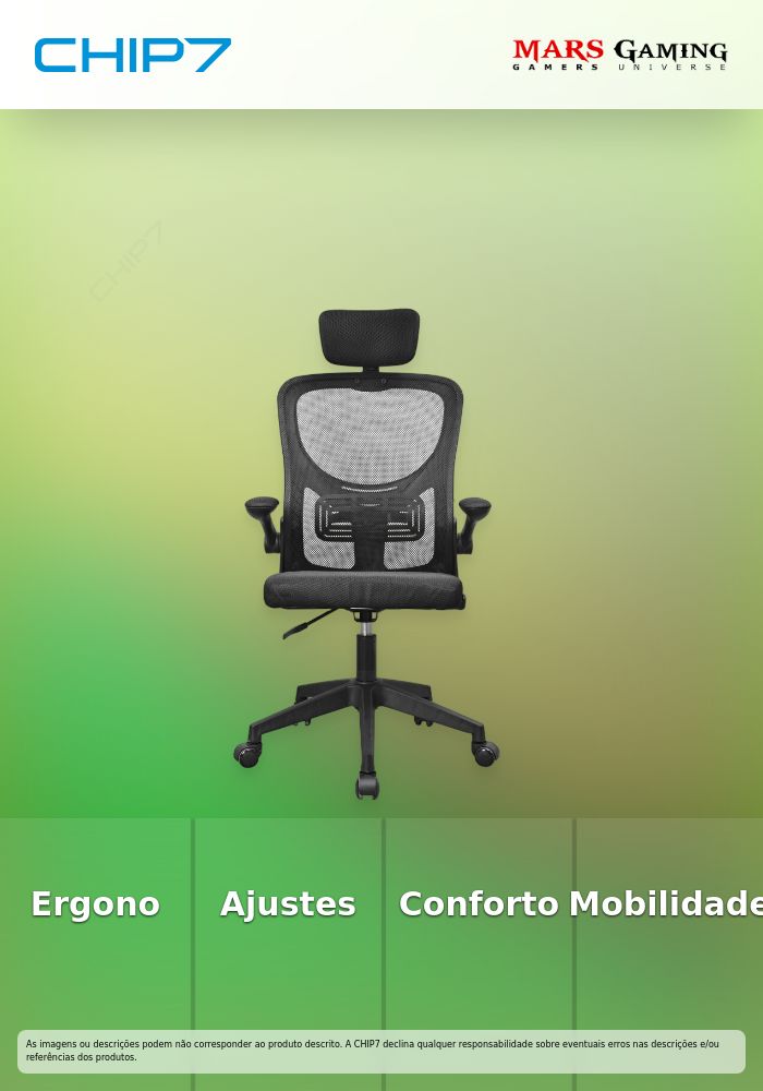 Mars Gaming Cadeira Ergonómica MGC-ERGOPLUS - Preto