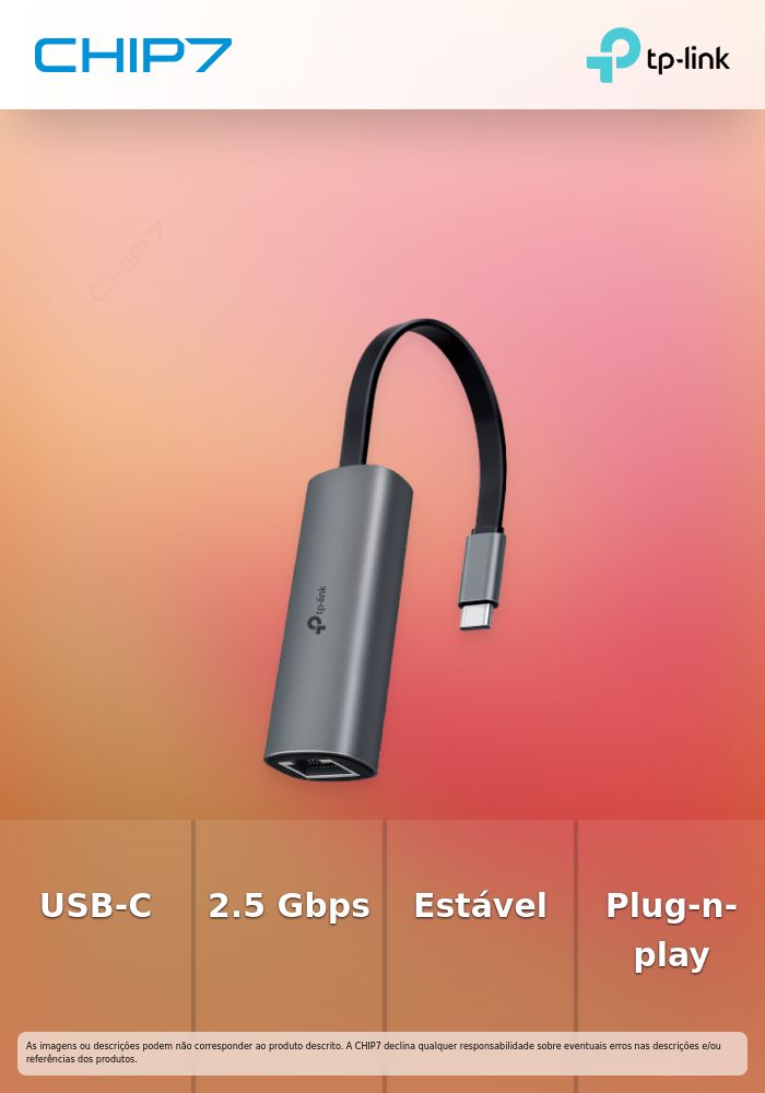USB Type-C to 2.5 Gigabit Ethernet Network Adapter - válido até nova comunicação ou fim de stock