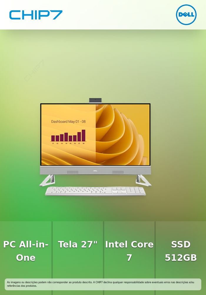DELL AIO EC27250 C7-150U 16GB 512GB SSD 27