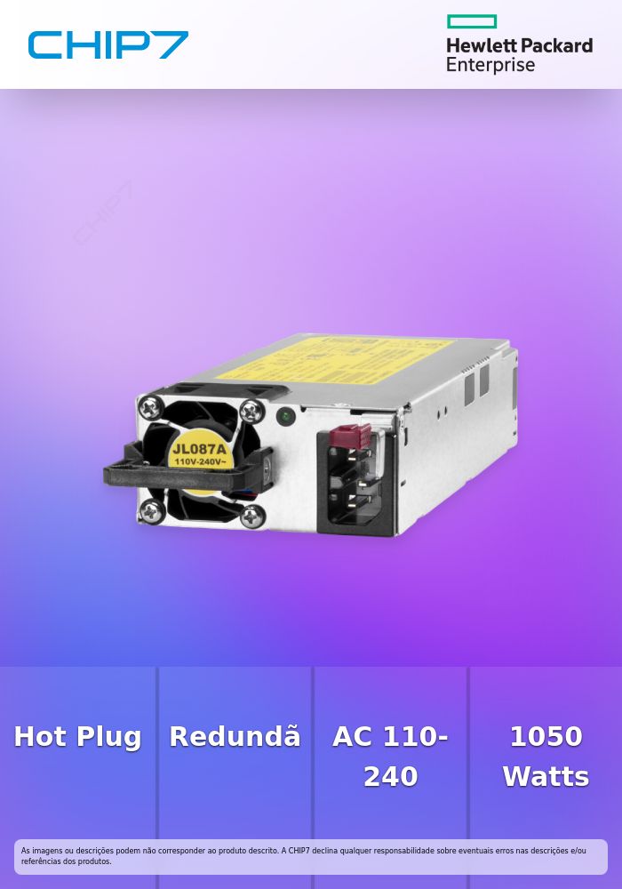 HPE Aruba X372 - Suprimento de potência - hot plug/redundante - AC 110-240 V - 1050 Watt - Europa - para HPE Aruba 2930M 24, 2930M 24G, 2930M 40G, 2930M 48G, 3810M 24G, 3810M 40G, 3810M 48G