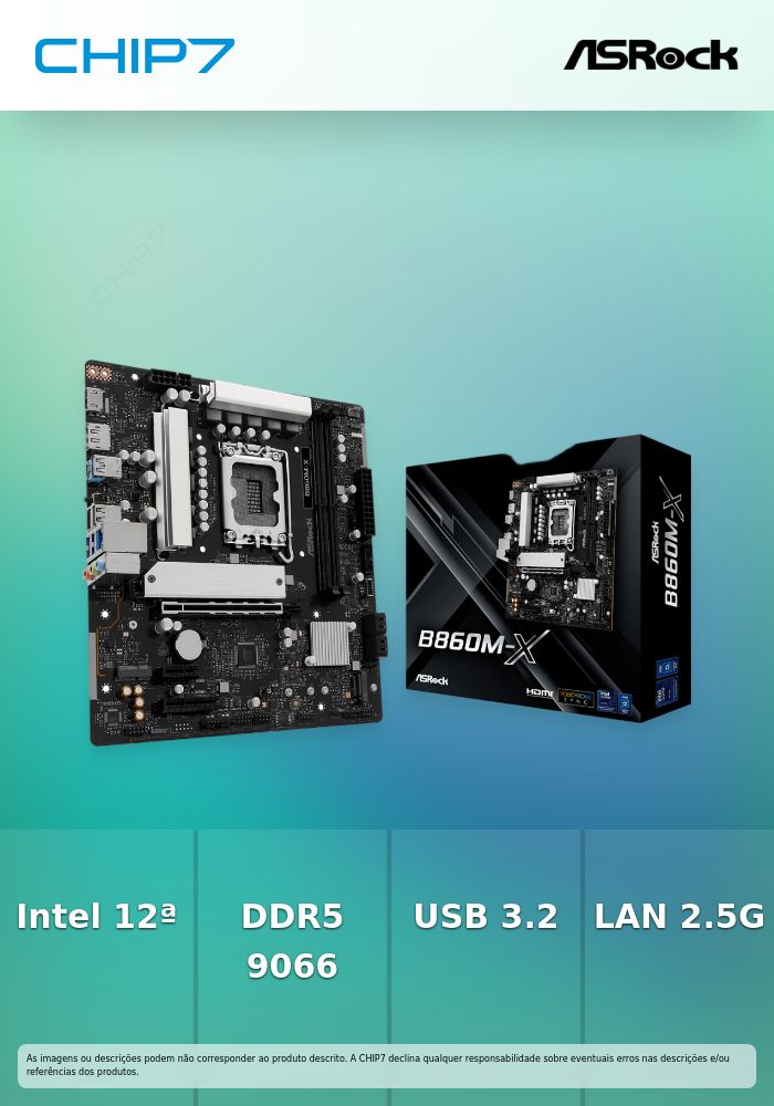 ASROCK MB B860M-X 2DDR5 128GB LGA 1851 HDMI DP MATX