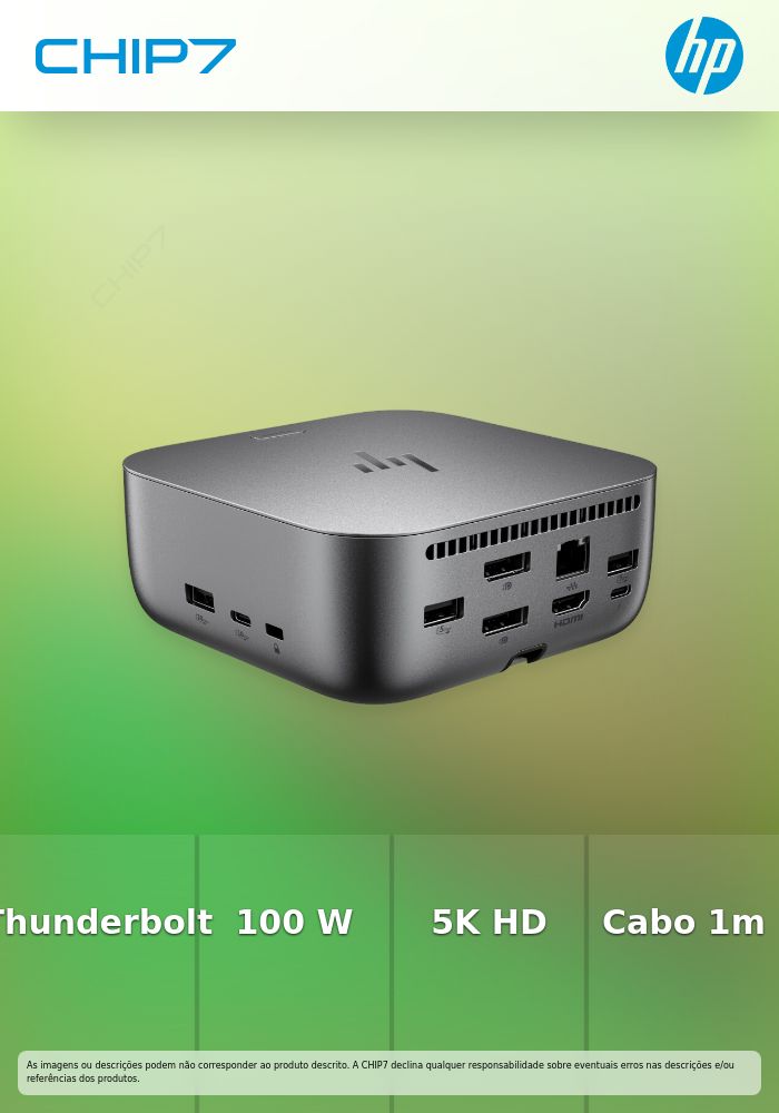 HP DOCK G6 THUNDERBOLT 4 100W USB-C HDMI RJ-45 2xUSB-C 2xDP 3xUSB-A #PROMO FEV