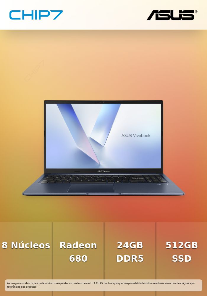 Portátil ASUS - AMD Ryzen 7 170 /  24GB DDR5 / 512GB SSD / 15.6