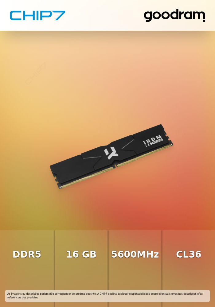 Memória Ram Goodram DDR5 16GB 5600MHZ CL36