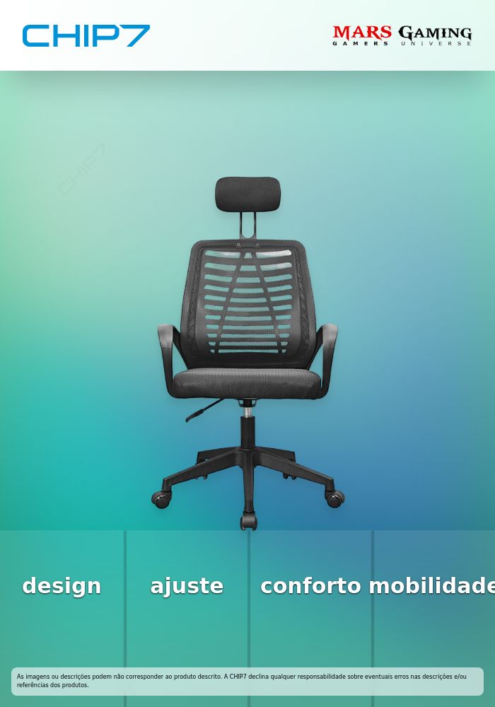 Cadeira Gaming Ergonómica Mars Gaming MGC-ERGOB Preta