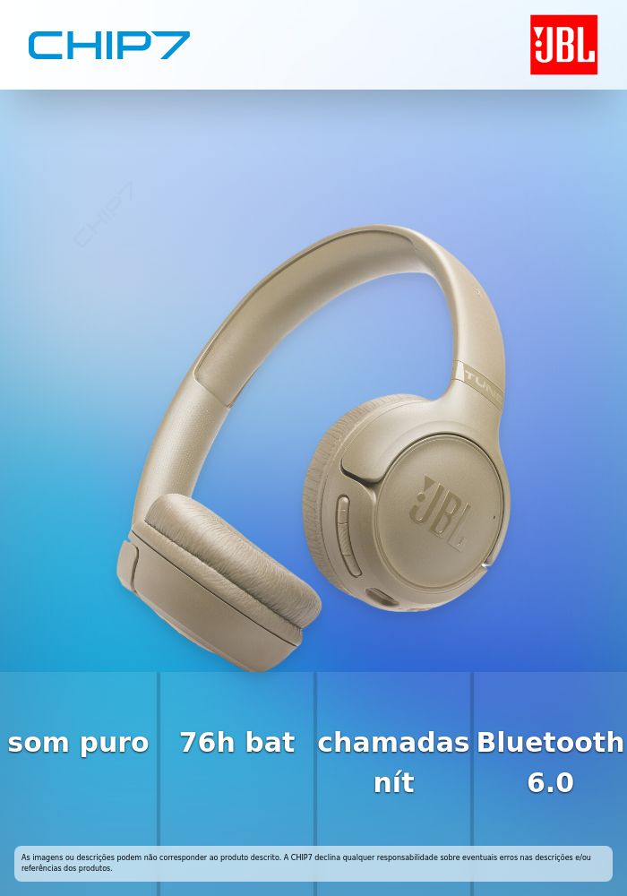 JBL HEADPHONES BLUETOOTH TUNE T530 BEIGE