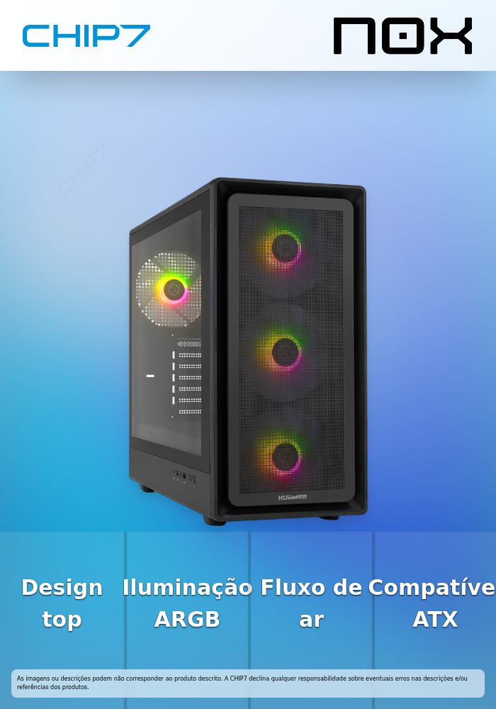 NOX Hummer White AERO - Argb Hyperflow Mid Tower