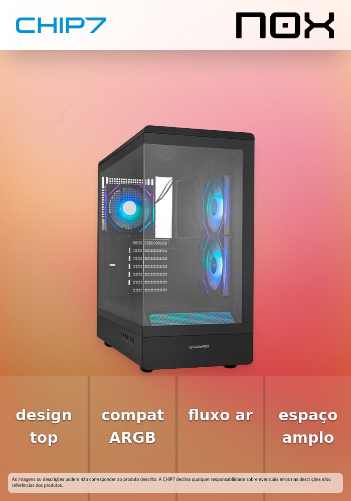 NOX Hummer Signal Black - Argb Frameless Mid Tower