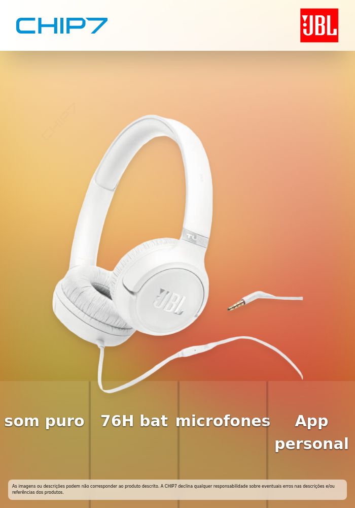 JBL HEADPHONES BLUETOOTH TUNE T530 WHITE