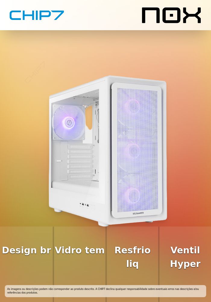 NOX Hummer White AERO - Argb Hyperflow Mid Tower