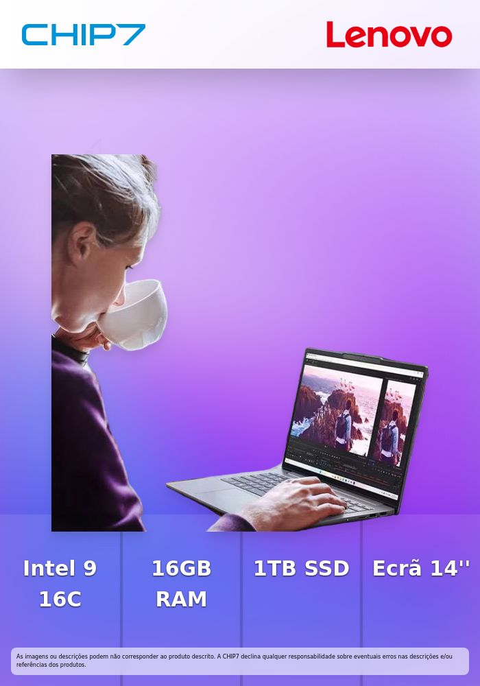 Portátil Lenovo - Intel Ultra 9 185H / 16GB RAM DDR5 / 1TB SSD / 14