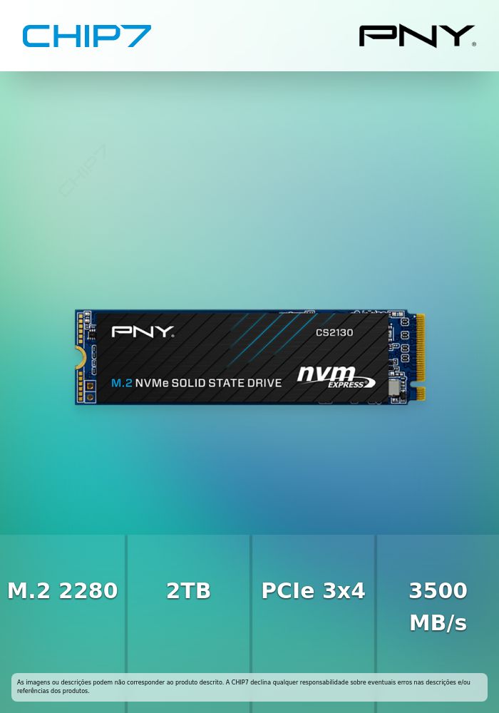 Disco SSD M.2 PCIe NVME PNY CS2130 2TB