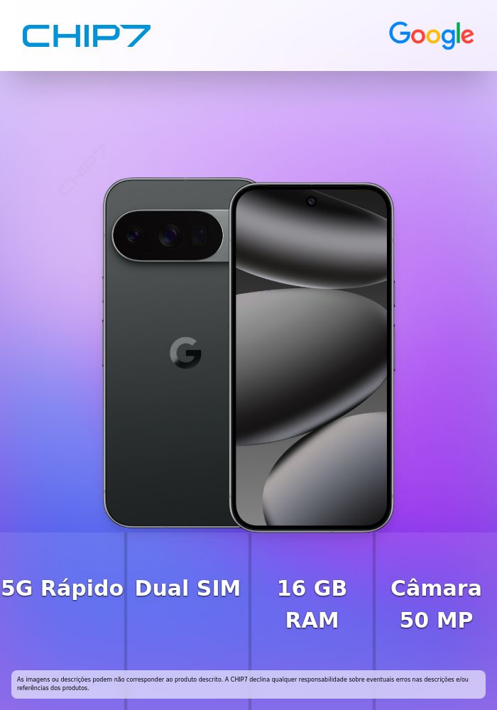 Google Pixel 10 Pro - 5G smartphone - SIM duplo - RAM 16 GB / Memória Interna 256 GB - visor OLED - 6.3
