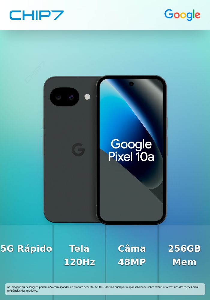 Google Pixel 10a - 5G smartphone - SIM duplo - RAM 8 GB / Memória Interna 256 GB - ecrã pOLED - 6.3