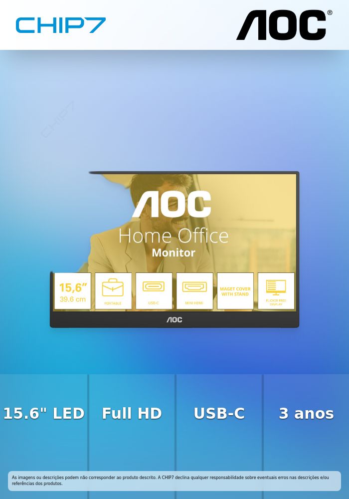 AOC MONITOR PORTATIL IPS 16