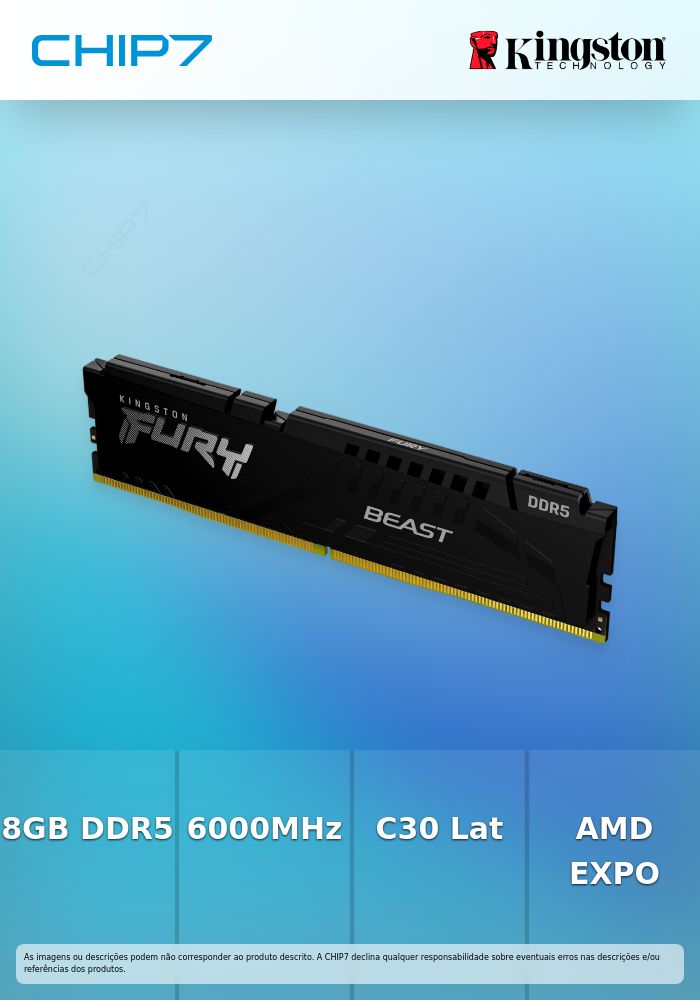8G 6000 DDR5 C30 DIMM FB BK EXPO