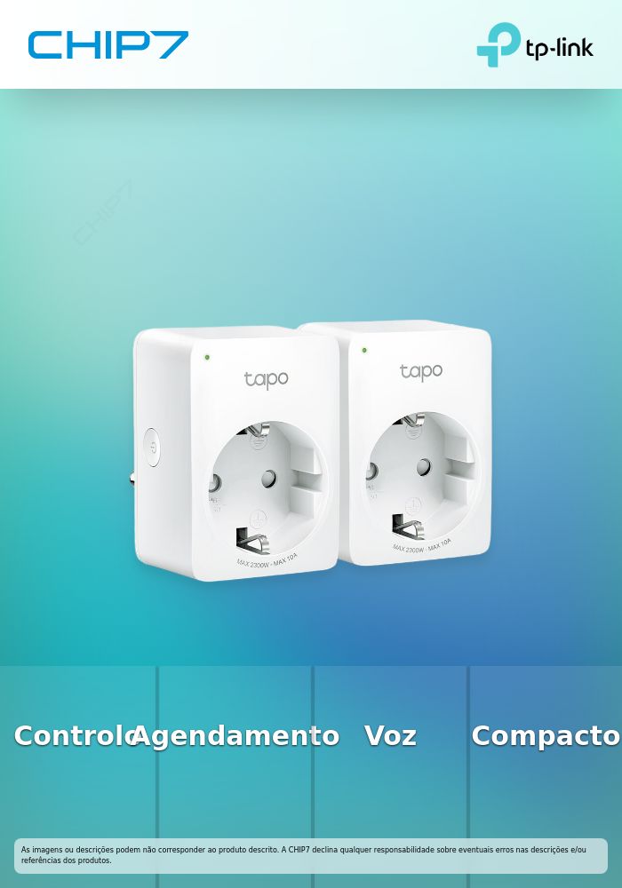 TP-LINK TAPO P100 2 MINI TOMADA INTELIGENTE WIFI 2UNID