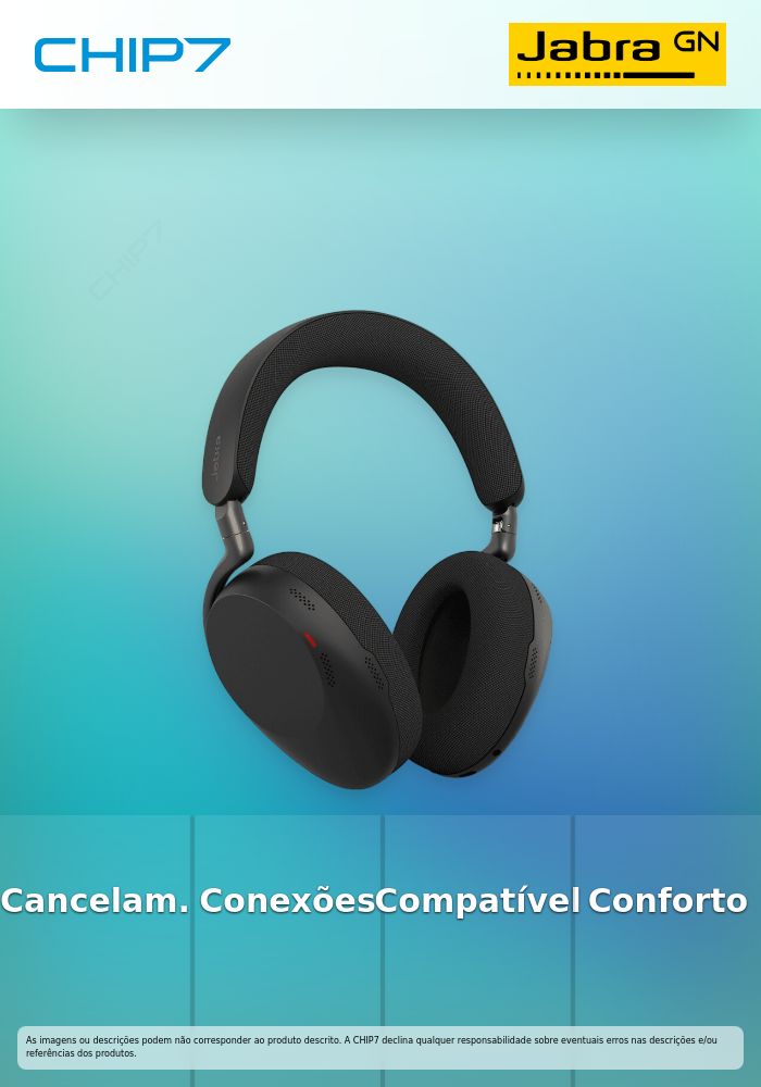 Jabra Evolve3 85 MS - Auscultadores - tamanho completo - bluetooth - sem fios, com cabo - cancelamento de ruído activo - macaco de 3,5 mm, USB-C através de adaptador de Bluetooth - isolamento de ruído - preto - Certificado para Microsoft Teams
