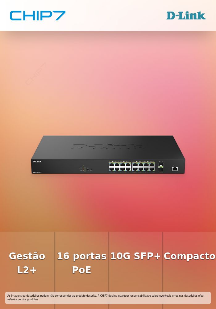 D-Link DMS-1250-18P - Interruptor - L2+ - inteligente - 16 x 10/100/1000/2.5G (PoE++) + 2 x 10 Gigabit SFP+ - desktop - PoE++ (370 W)