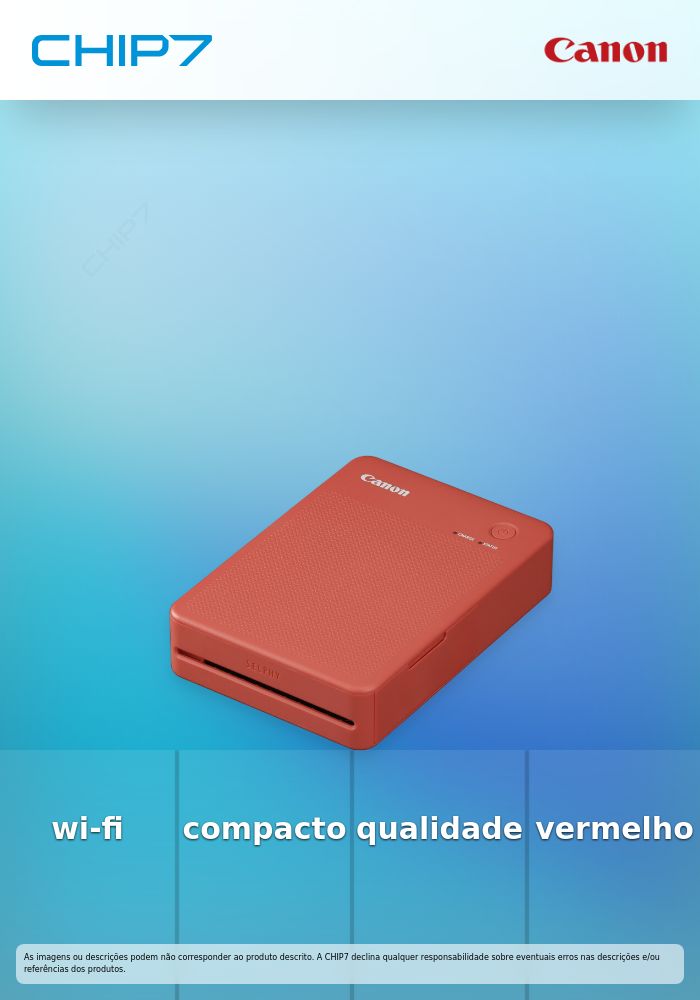 Impressora fotográfica a cores portátil sem fios Canon SELPHY QX20 - Vermelho Terracotta