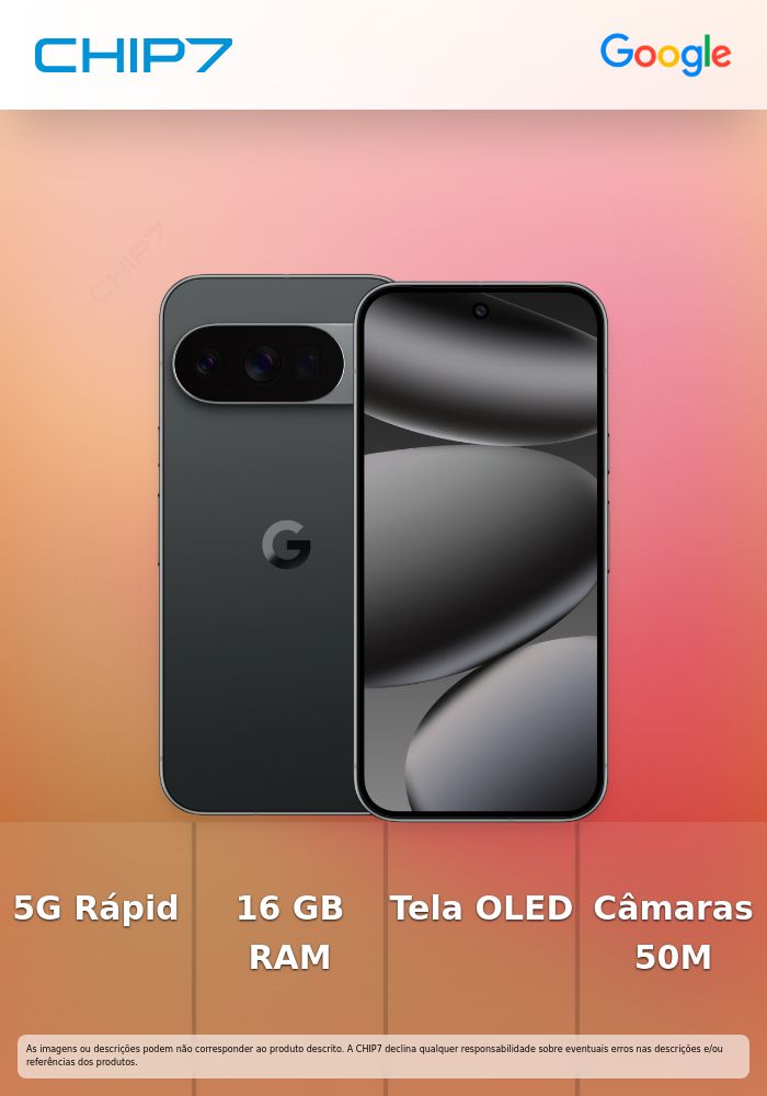 Google Pixel 10 Pro - 5G smartphone - SIM duplo - RAM 16 GB / Memória Interna 128 GB - visor OLED - 6.3