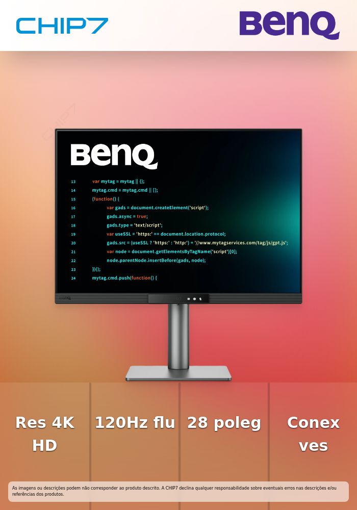RD280UG|Monitor de programación BenQ 4K+ 120Hz de 28