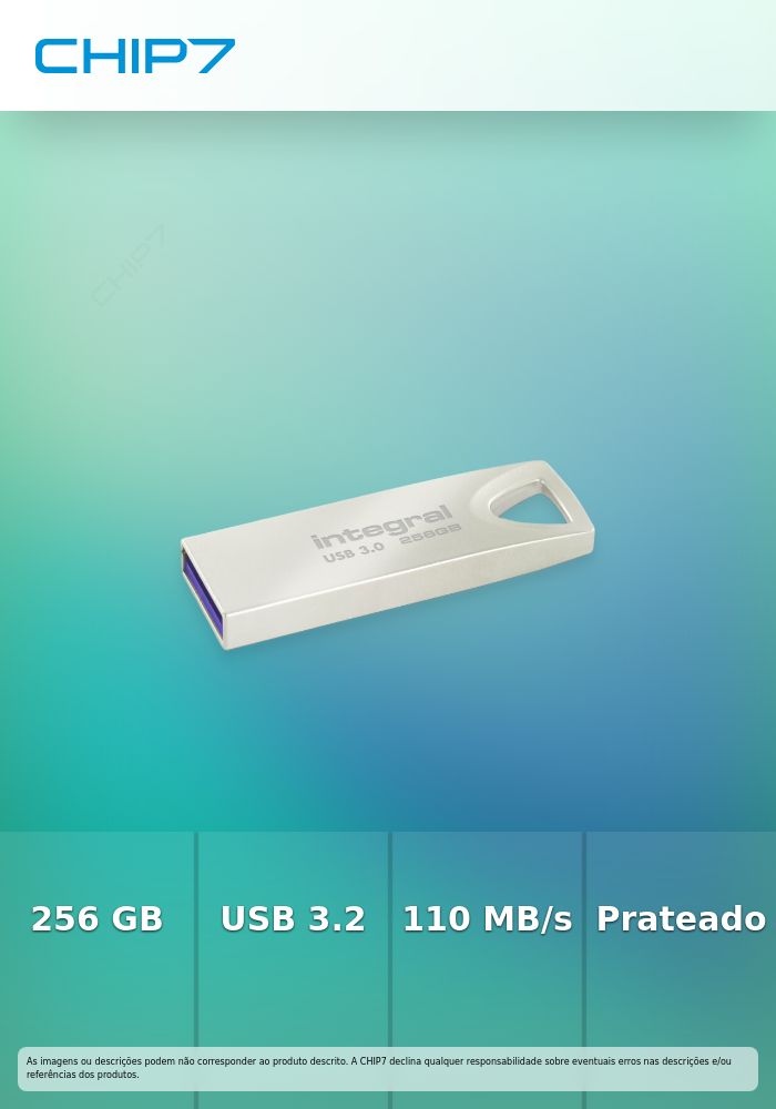 INTEGRAL PEN 256GB BLACK USB 3..0 ARC METAL