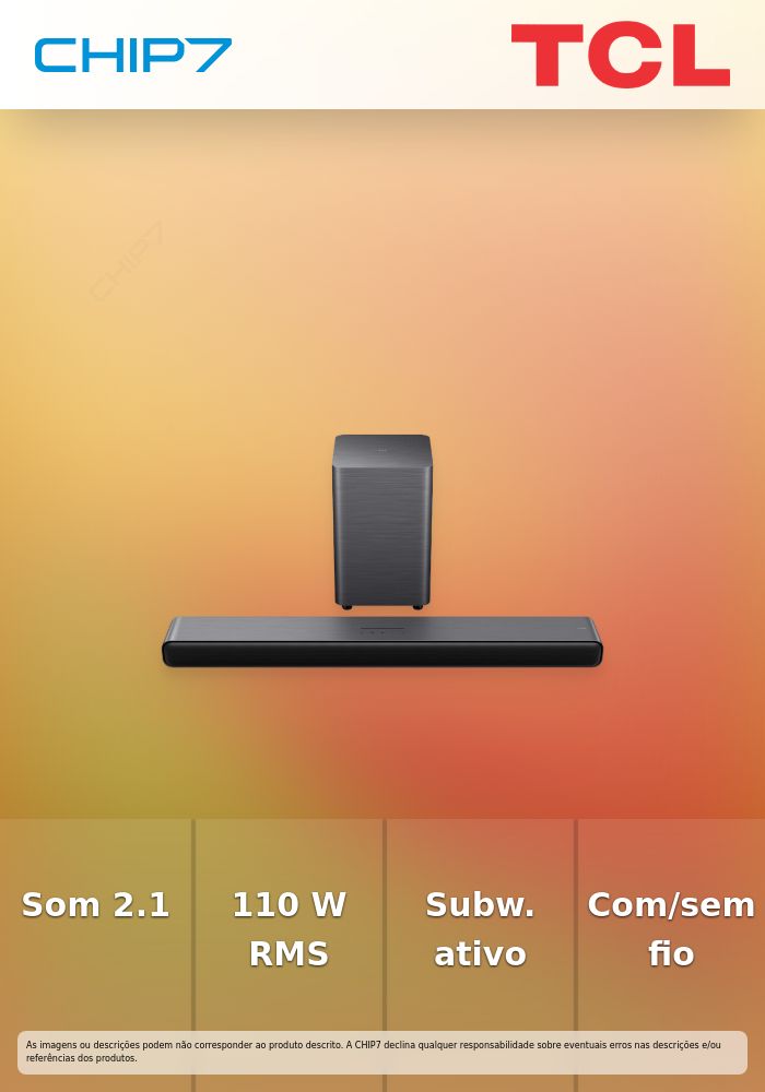 TCL SOUNDBAR 2.1 220W DOLBY ATMOS BLUETOOTH WIRELESS S55HE