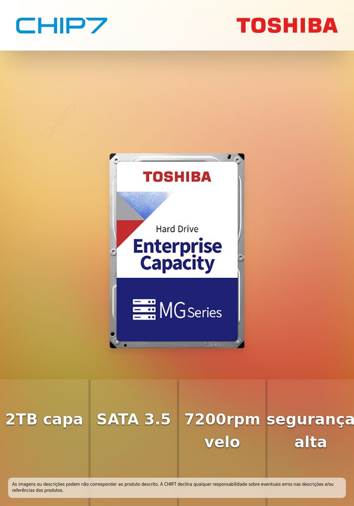 TOSHIBA MG Series - Enterprise Capacity HDD 2TB 3.5inch SATA 7200rpm MG10ADA200E