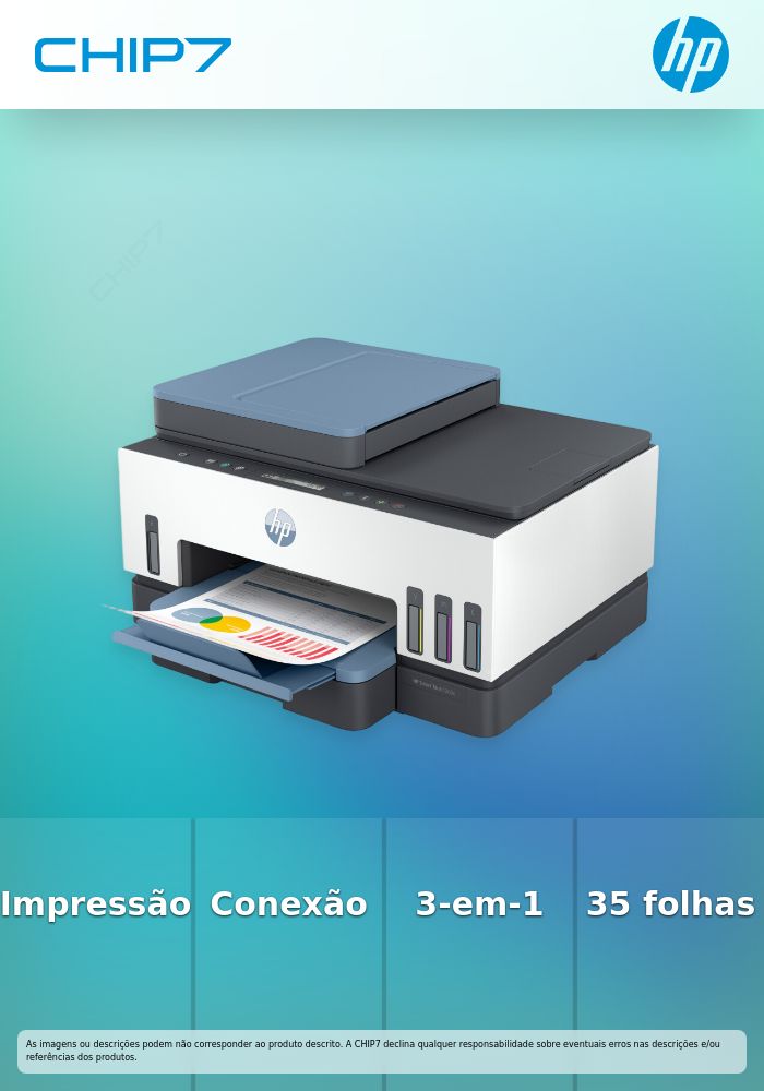 HP SmartTank 7308 All-in-One Color Inkjet A4 13ppm 35 sheets Print Scan Copy USB Wi-Fi Direct Ethernet