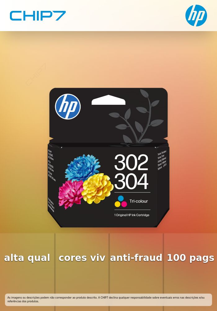 HP 302/304 Tri-color Original Ink Crtg